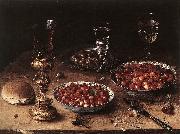 Still-Life with Cherries and Strawberries in China Bowls BEERT, Osias